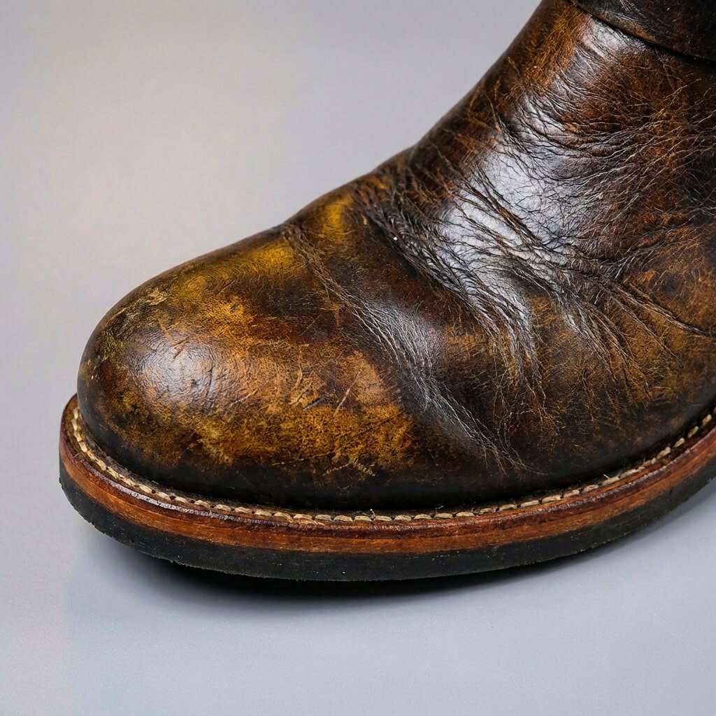 Everett | Men's Vintage Leather Engineer Boots with Buckle Strap