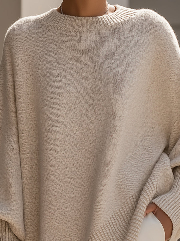 Genevieve | Women's Cashmere Batwing Poncho Sweater