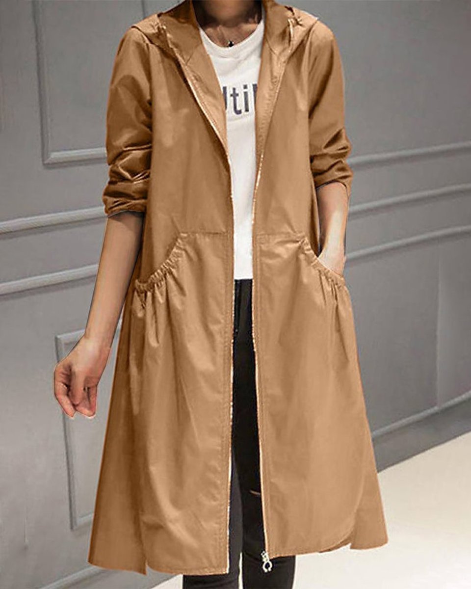 Henrietta | Women's Hooded Zip Front Waterproof Raincoat