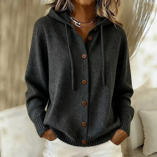 Marigold | Women's Knit Cardigan Sweater with Button Up Front