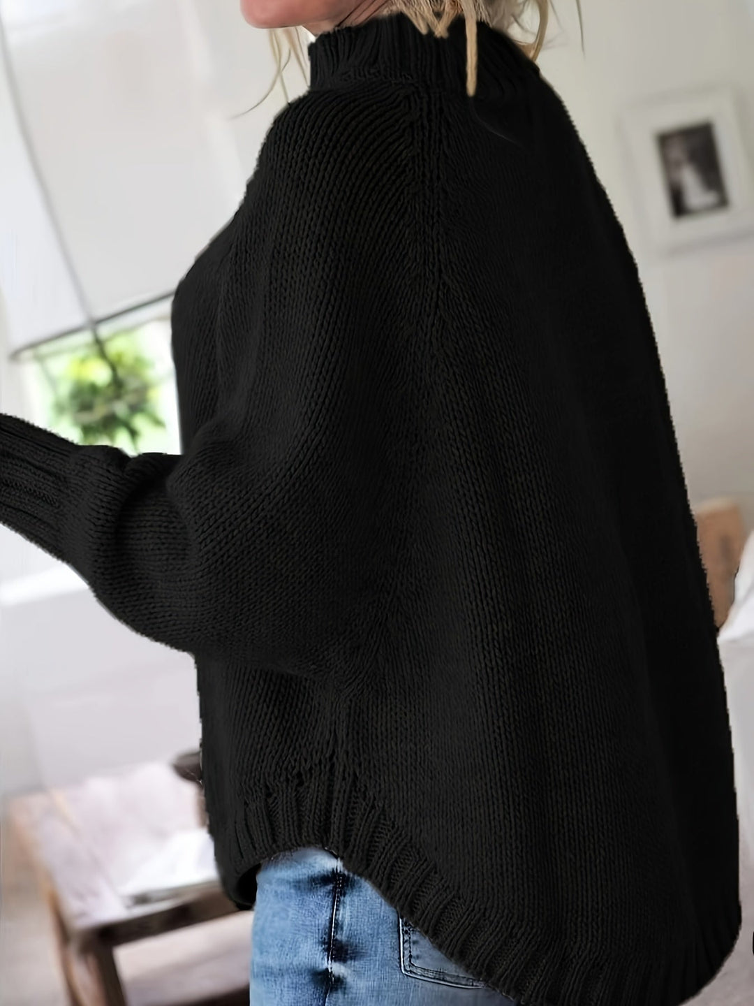 Isolde | Women's Oversized Cable Knit Turtleneck Sweater