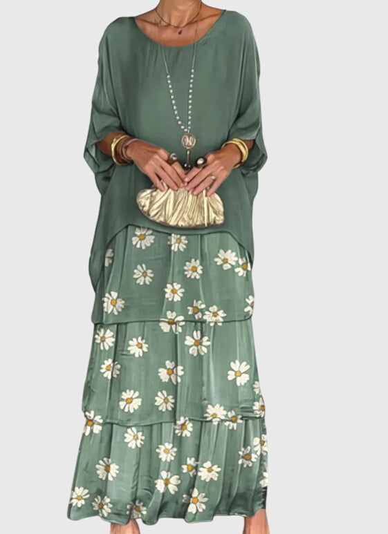 Boho Tiered Casual Flowy Summer Maxi Dress