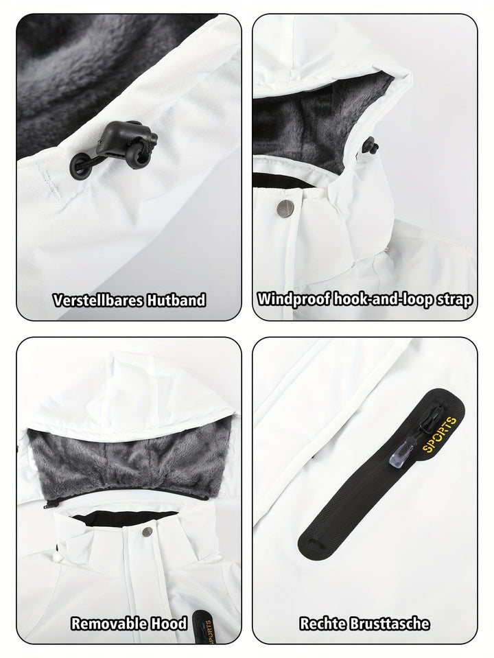 Marisol | Women's Fleece-Lined Hooded Waterproof Ski Jacket