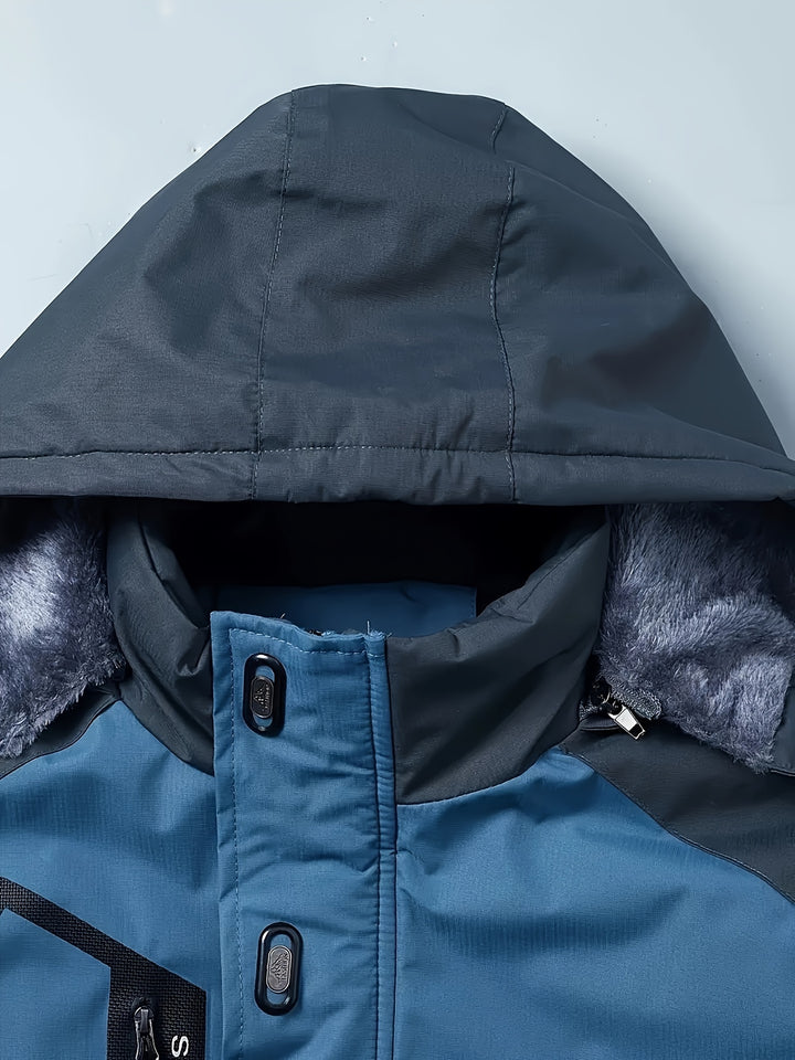 Marcus | Men's Hooded Waterproof Winter Ski Jacket with Multiple Pockets