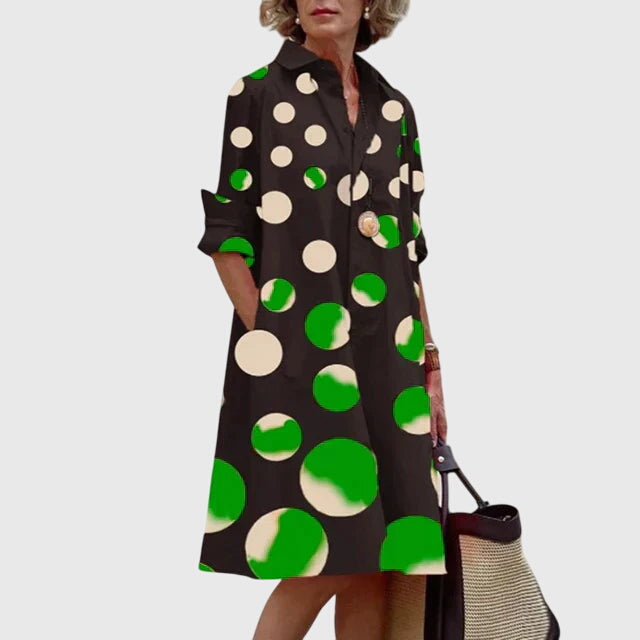 Oversized Button Down Casual Midi Shirt Dress