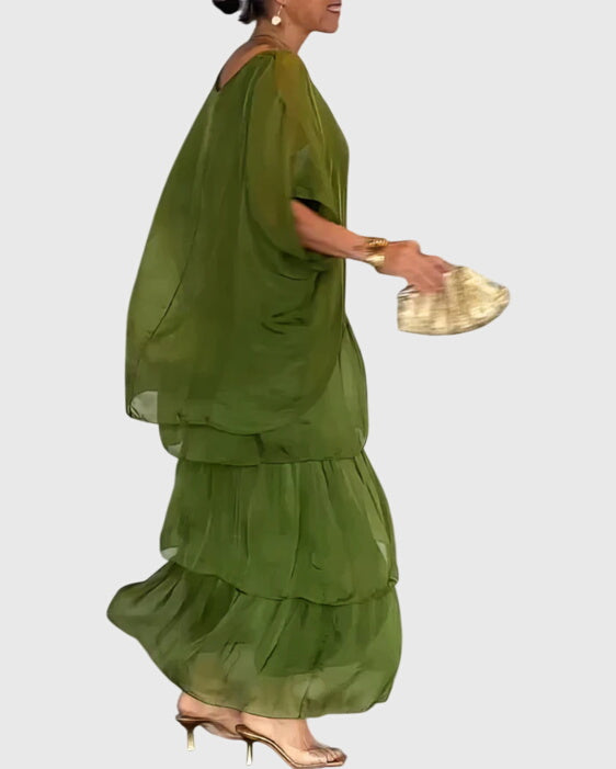 Boho Tiered Casual Flowy Summer Maxi Dress