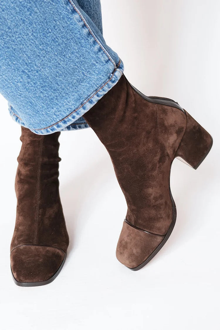 Marceline | Women's Block Heel Suede Ankle Boots