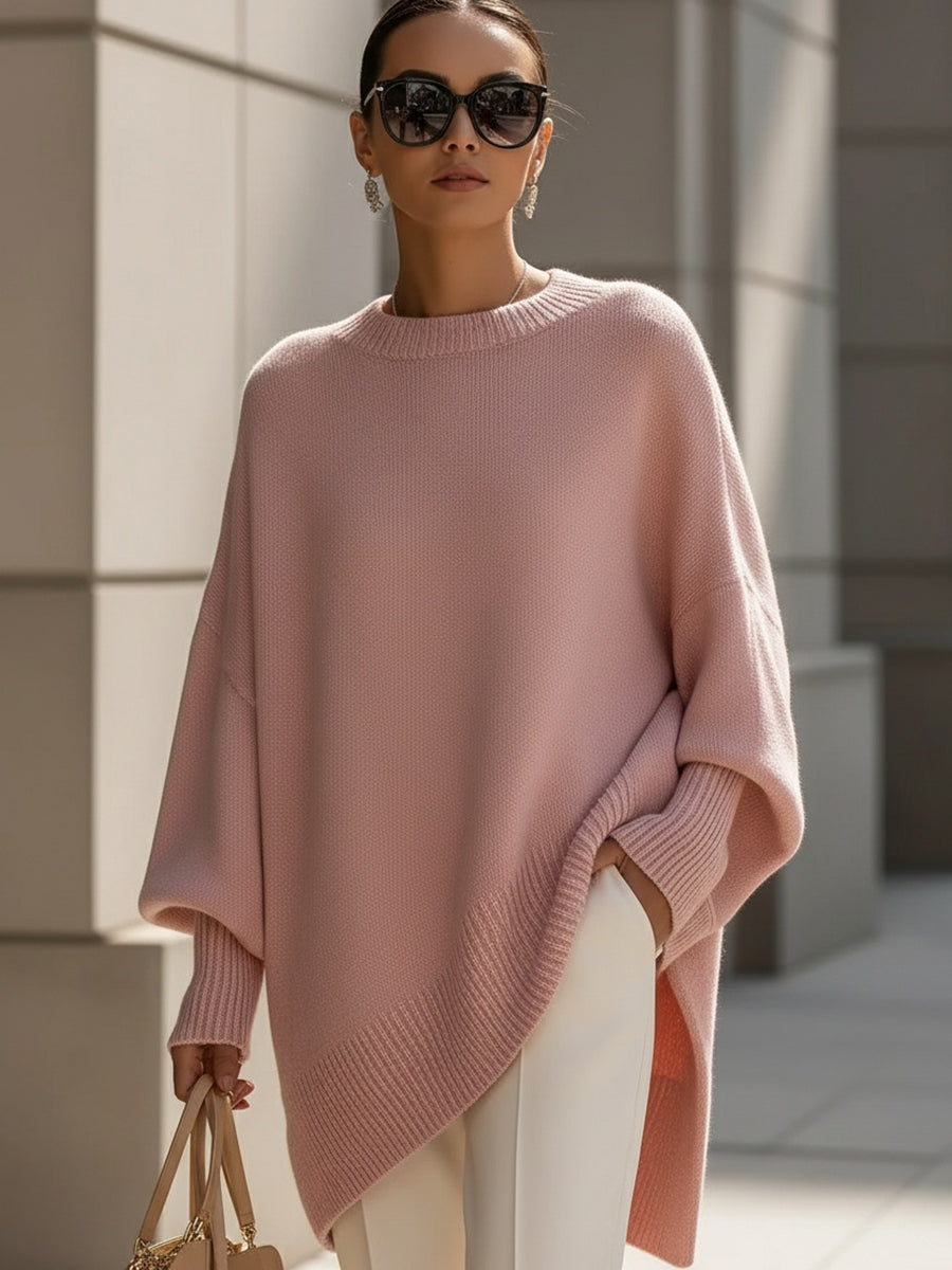 Genevieve | Women's Cashmere Batwing Poncho Sweater