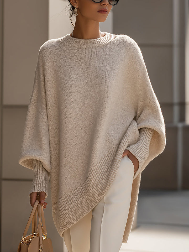 Genevieve | Women's Cashmere Batwing Poncho Sweater