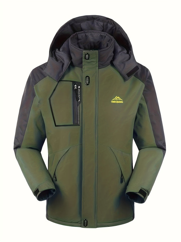 Marcus | Men's Hooded Waterproof Winter Ski Jacket with Multiple Pockets