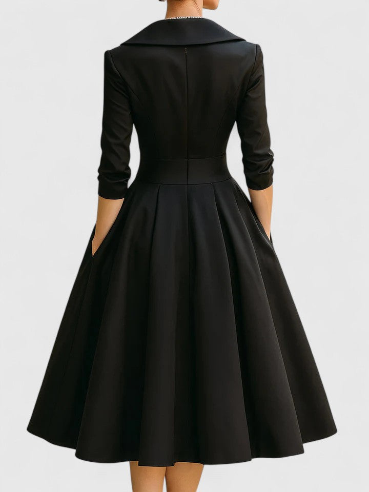 Elegant Midi Dress Formal Cocktail Evening