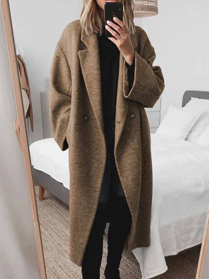 Marisol | Women's Oversized Notch Lapel Longline Overcoat