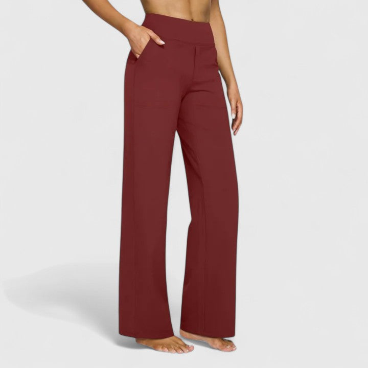 High Waisted Wide Leg Pants Women - Stretch Casual Comfort