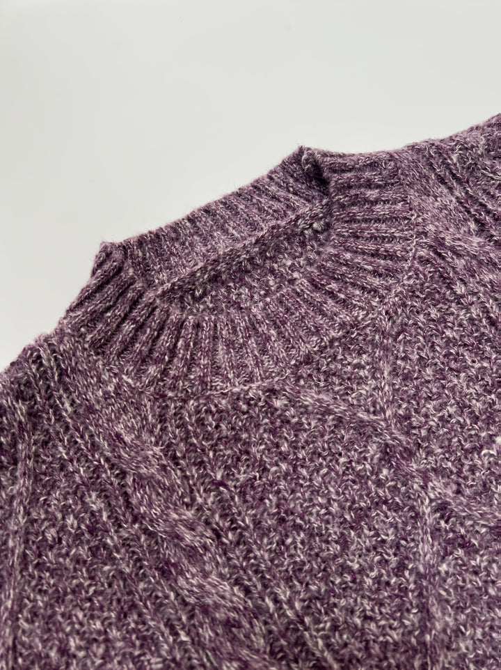 Melisande | Women's Diamond Cable Knit Sweater Dress with Oversized Fit