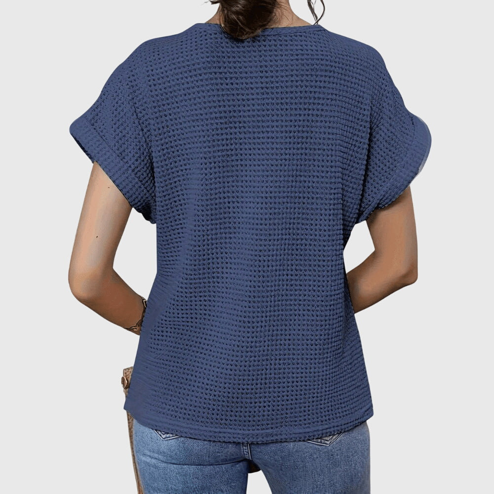 Crochet Lace Panel Knit Boho Top Women
