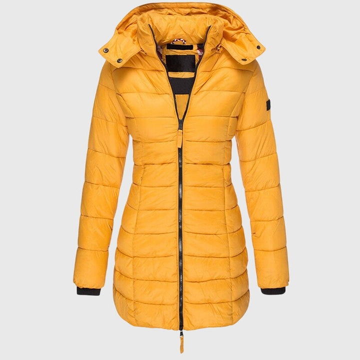 Marchetta | Women's Zip Front Hooded Longline Puffer Jacket