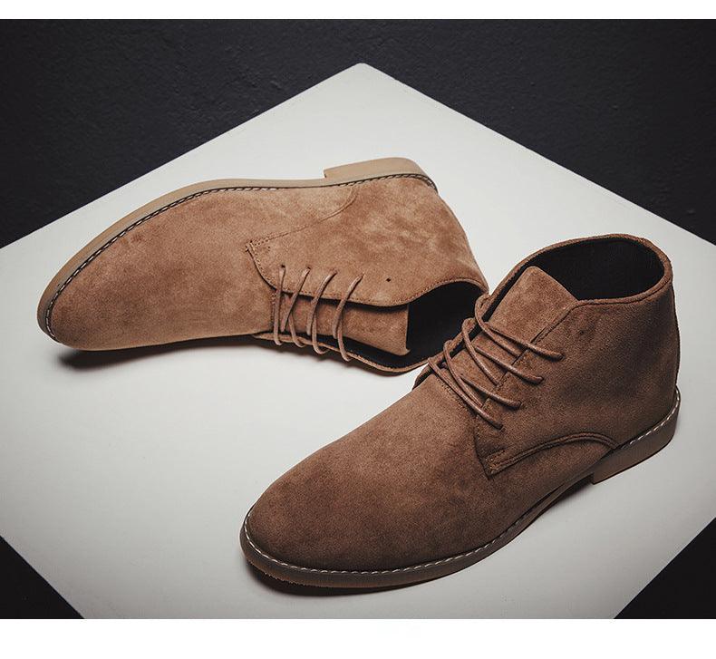 Suede Lace Up Round Toe Casual Chukka Boot