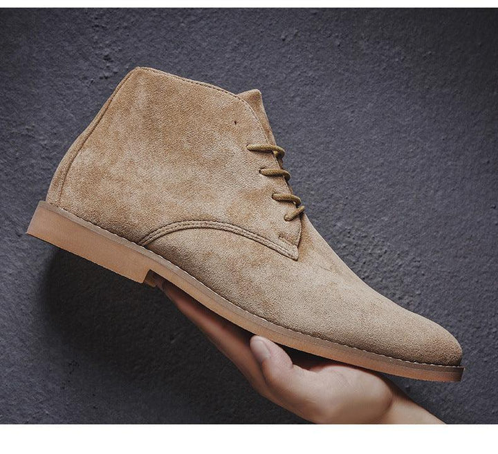 Suede Lace Up Round Toe Casual Chukka Boot
