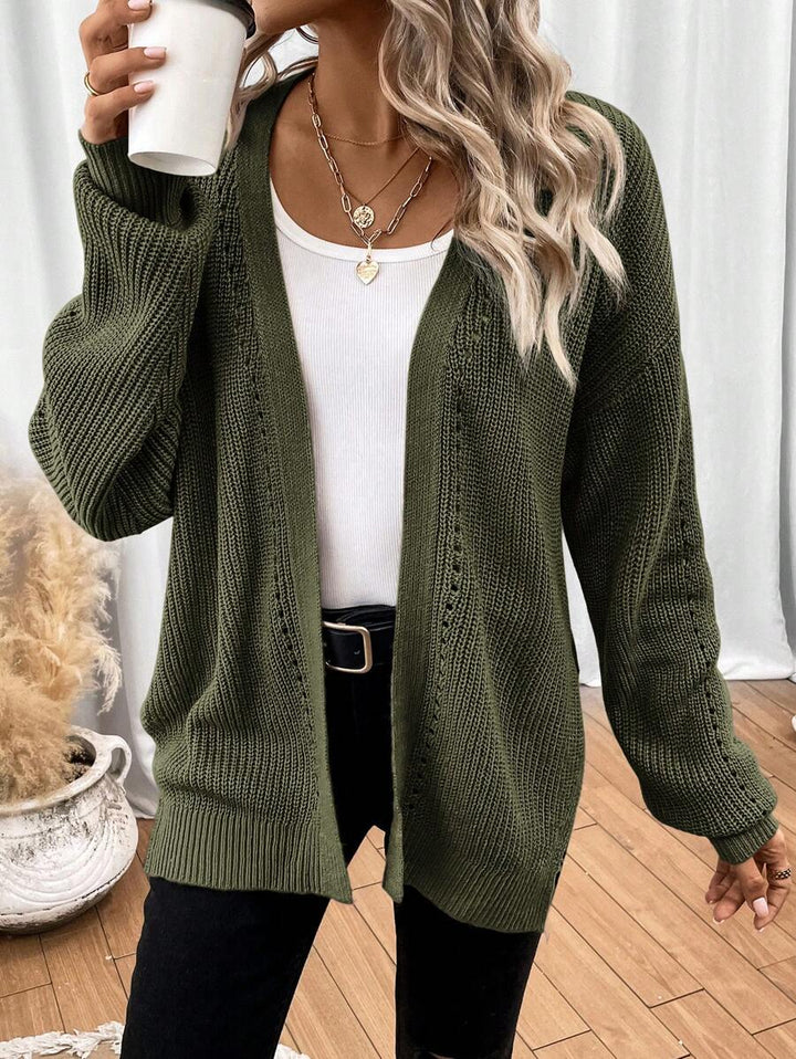 Anneliese | Women's Oversized Pointelle Knit Cardigan