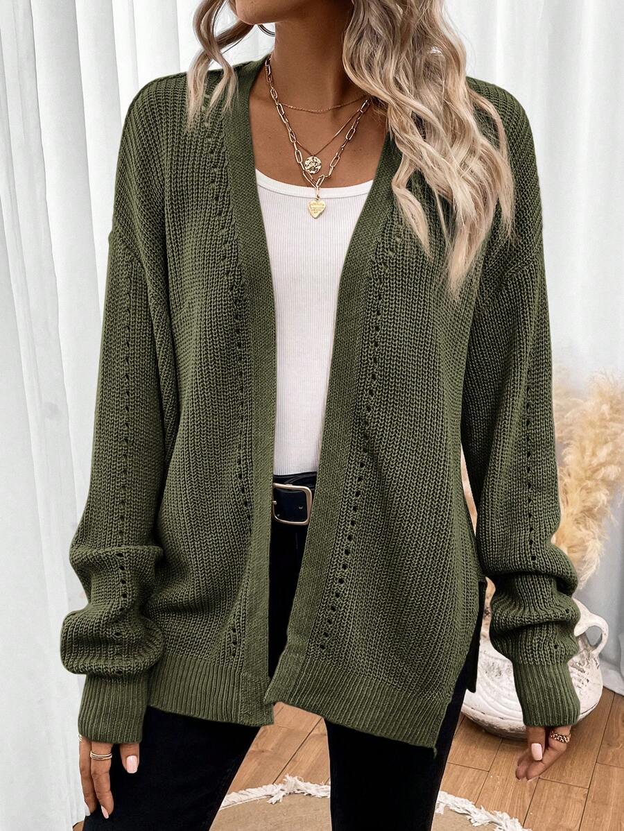 Anneliese | Women's Oversized Pointelle Knit Cardigan