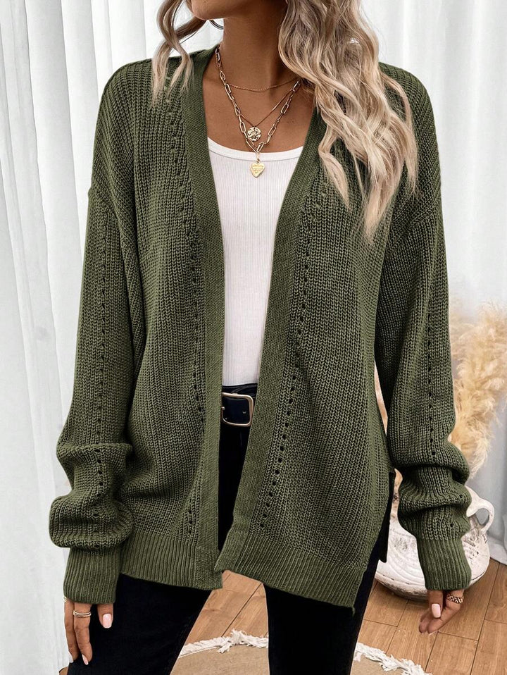 Anneliese | Women's Oversized Pointelle Knit Cardigan