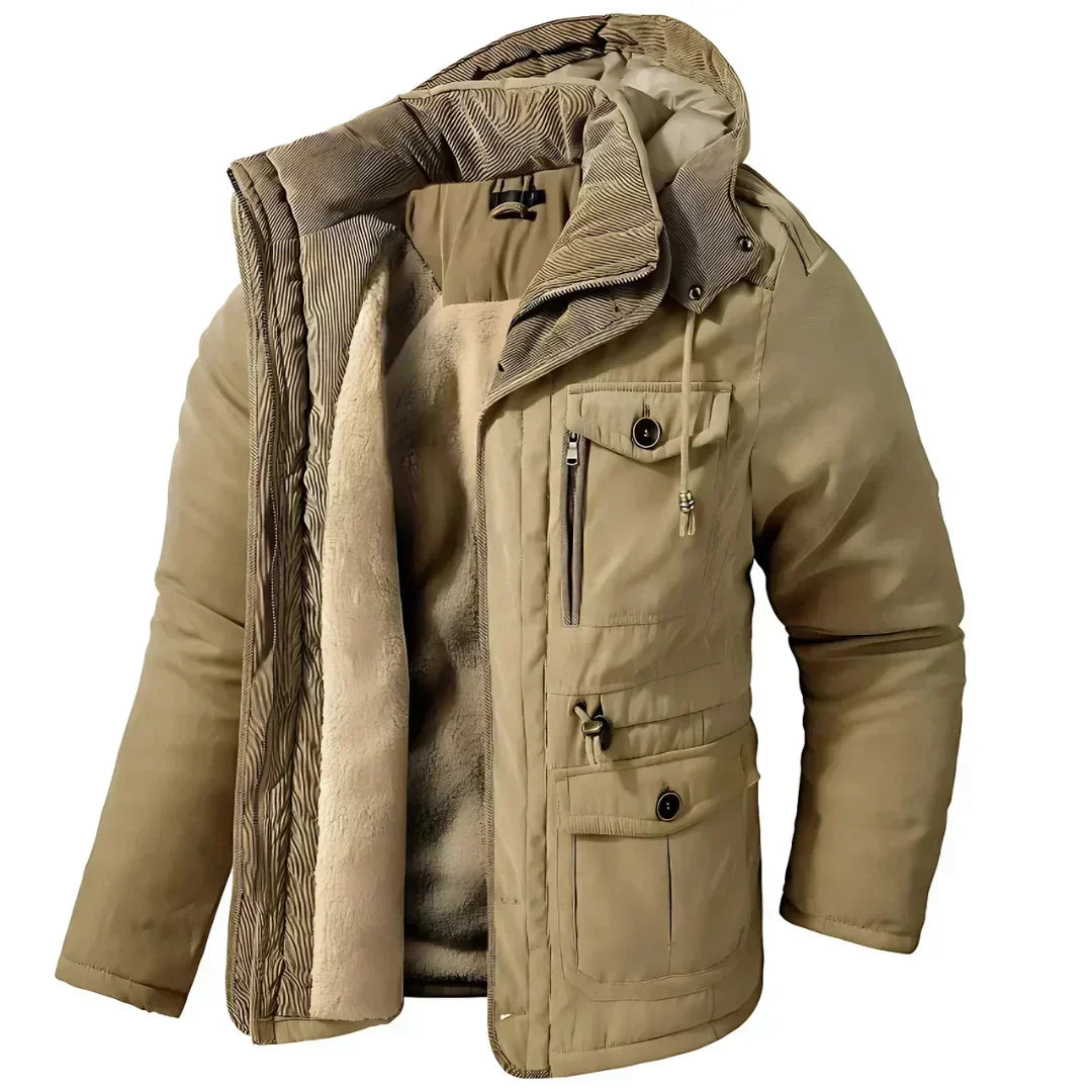 Ronan | Men's Water Resistant Hooded Utility Jacket with Cargo Pockets