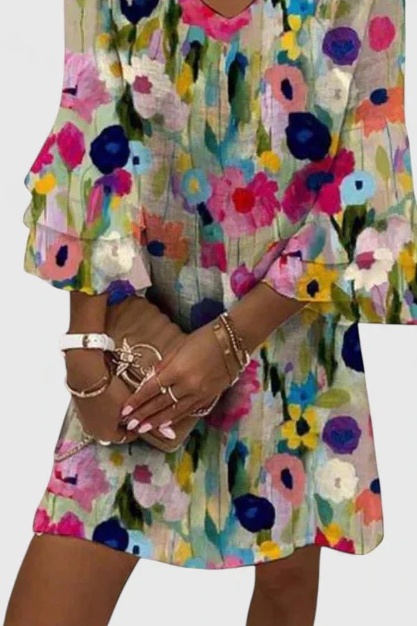 Women's Floral Sundress Casual Summer Beach Dress