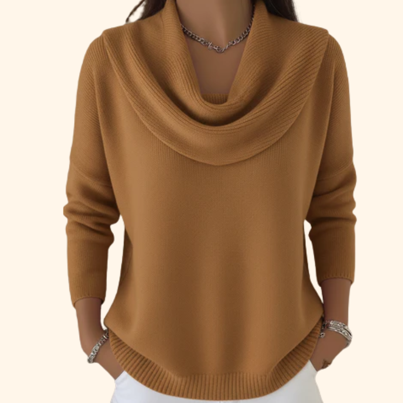 Guenevere | Women's Draped Cowl Neck Sweater