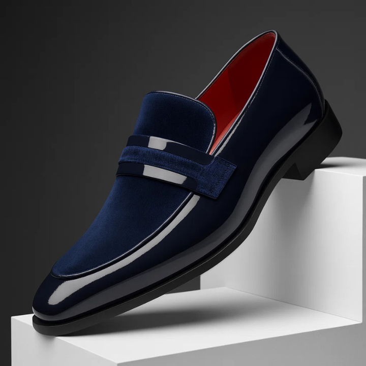 Patent Leather Penny Loafers - Mens Formal Shoes Slip On