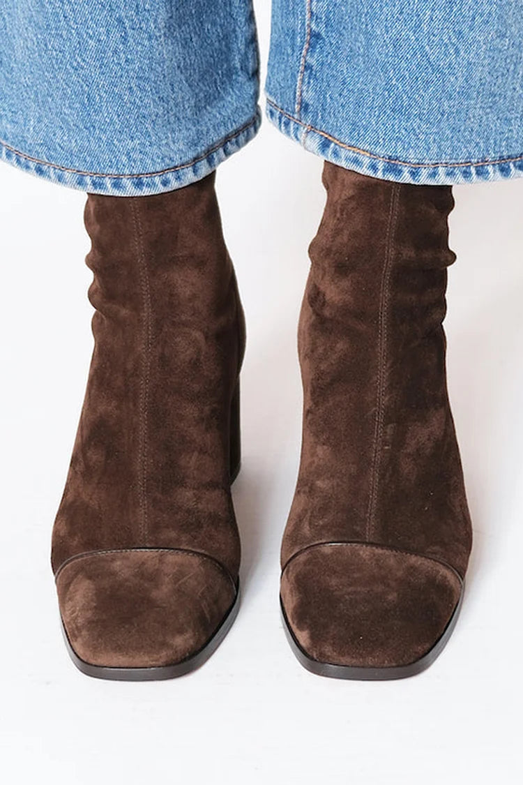 Marceline | Women's Block Heel Suede Ankle Boots