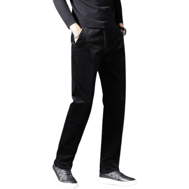 Slim Straight Corduroy Casual Trousers - Smart Everyday Fit