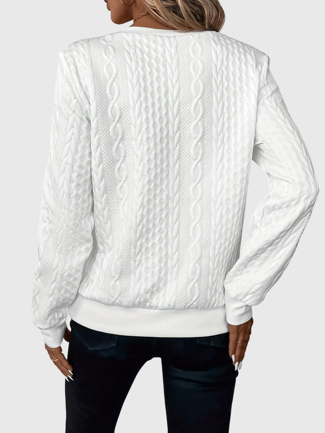 Seraphina | Women's Textured Cable Quarter-Zip Sweater