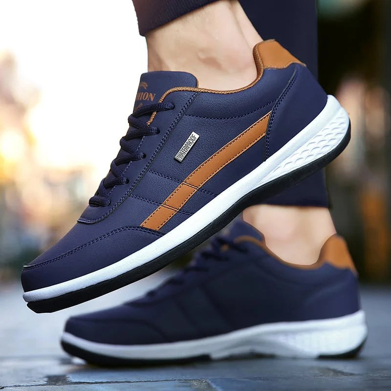 Contrast Trim Lace Up Cushioned Sole Casual Sneaker