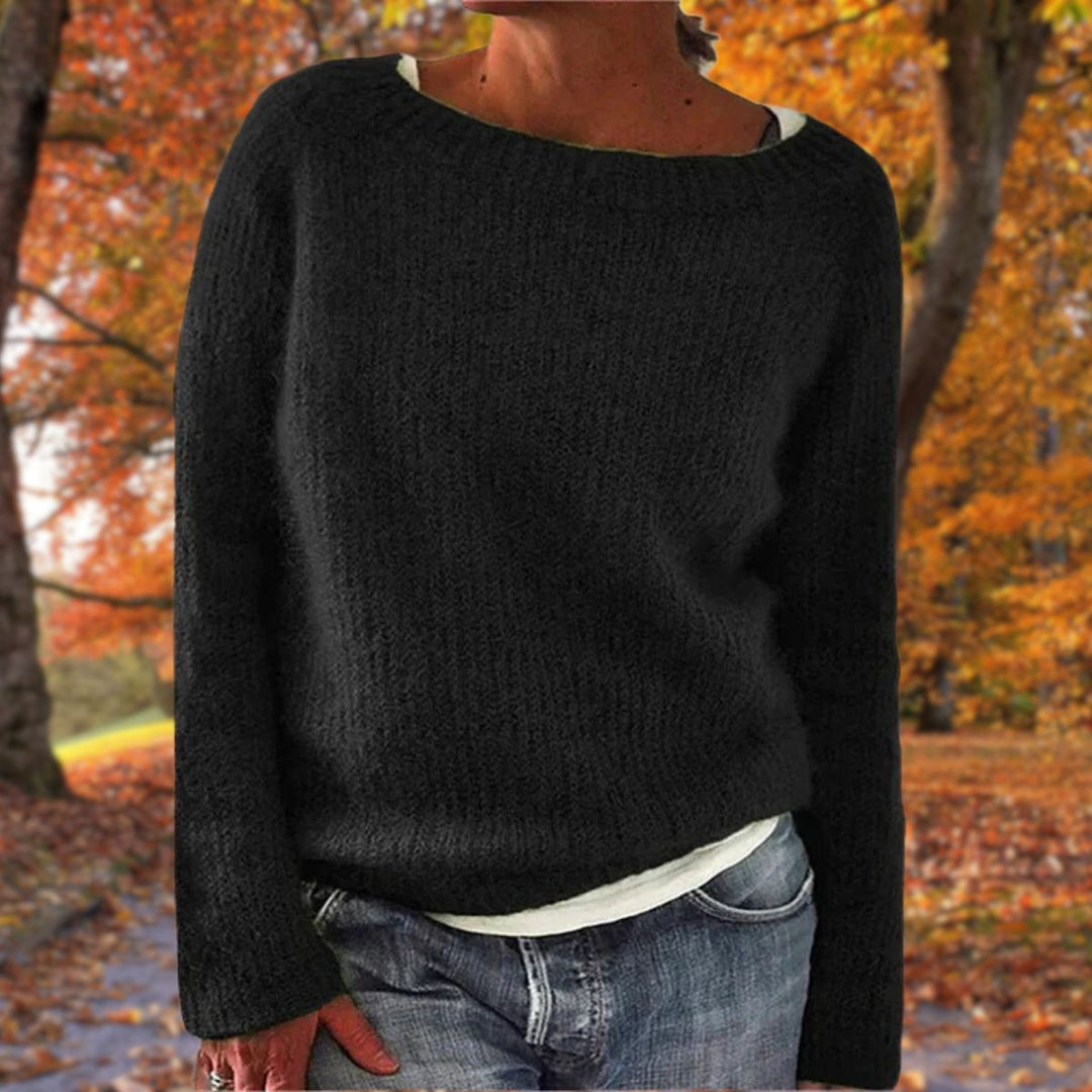 Sylvie | Women's Layered Boat Neck Knit Sweater