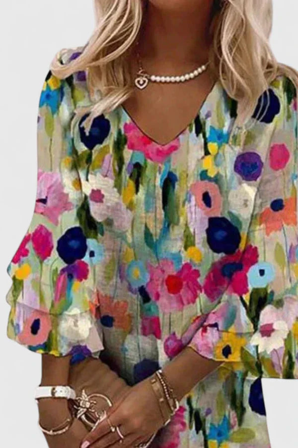 Women's Floral Sundress Casual Summer Beach Dress