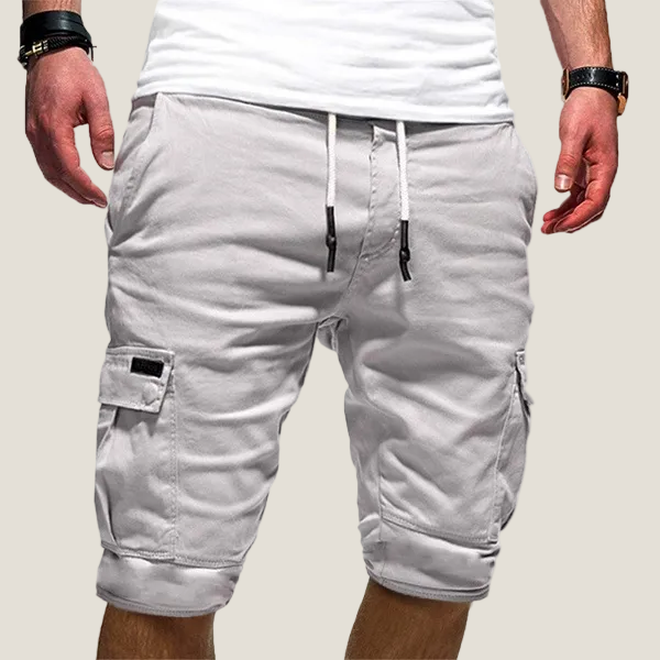 Drawstring Waist Multi Pocket Casual Cargo Shorts