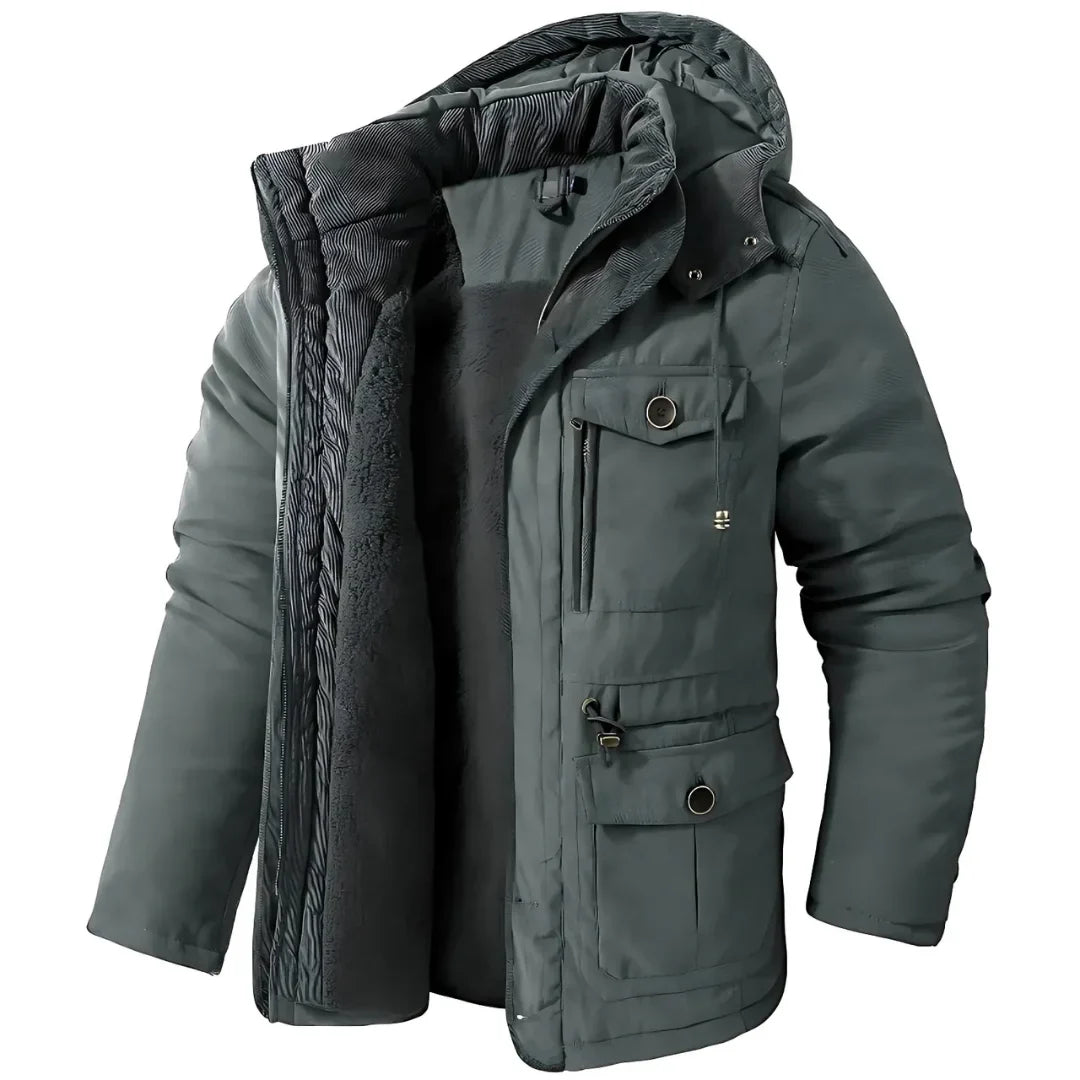 Ronan | Men's Water Resistant Hooded Utility Jacket with Cargo Pockets