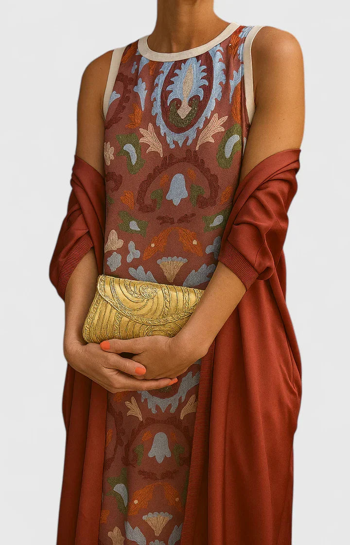 Elegant Sleeveless Printed Maxi Dress Loose Fit