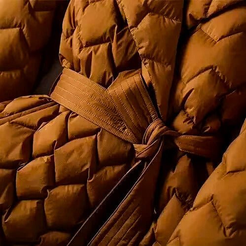 Winnifred | Women's Shawl Collar Belted Quilted Puffer Jacket