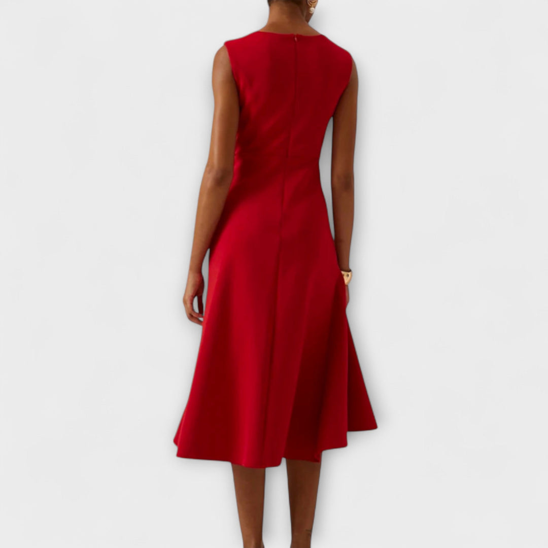 Women's Ruffle Midi Dress Cocktail Wedding Guest