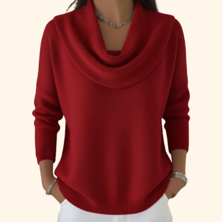 Guenevere | Women's Draped Cowl Neck Sweater