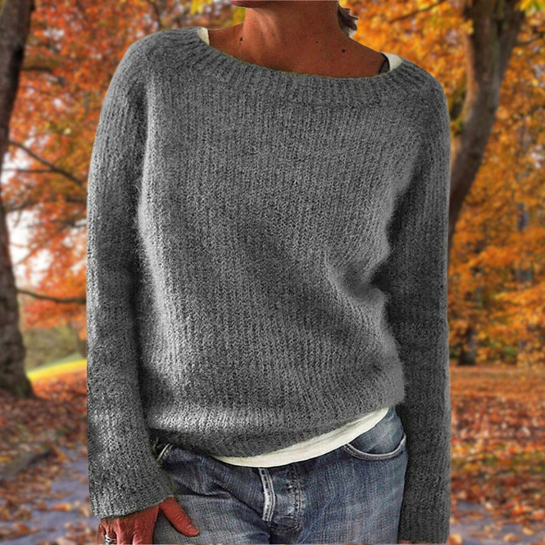 Sylvie | Women's Layered Boat Neck Knit Sweater