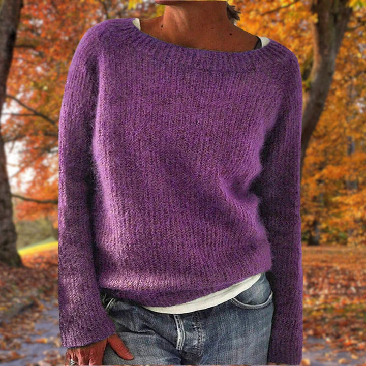 Sylvie | Women's Layered Boat Neck Knit Sweater