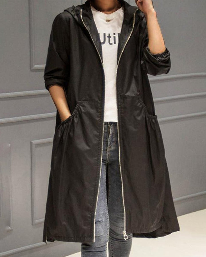 Henrietta | Women's Hooded Zip Front Waterproof Raincoat