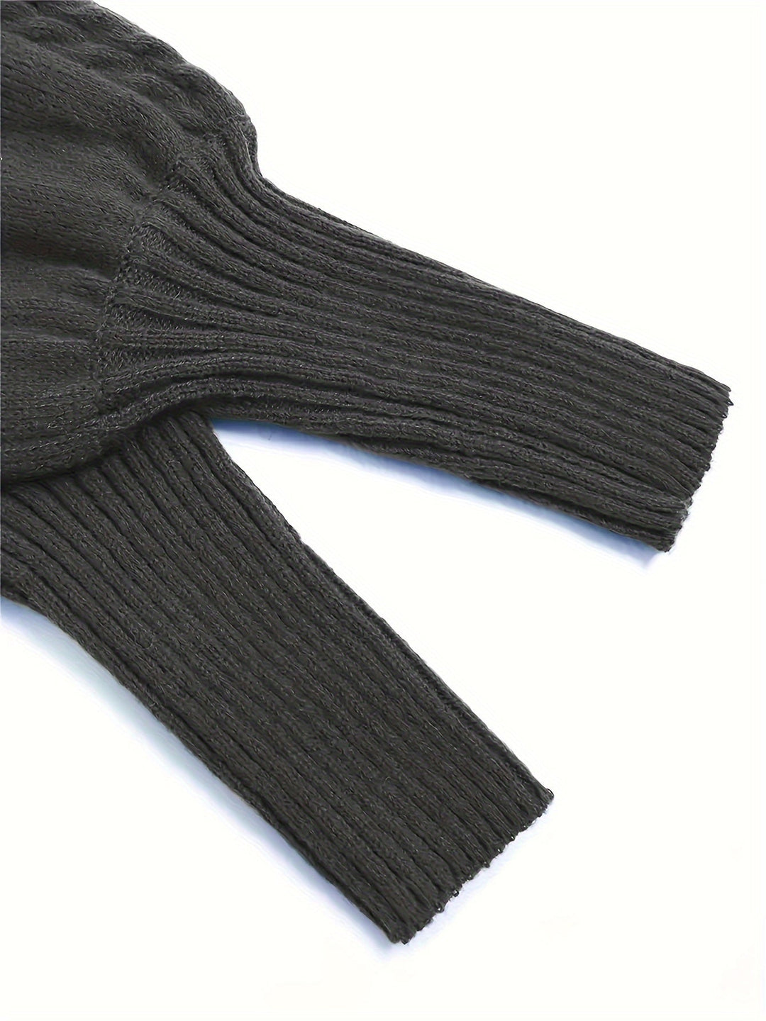 Isolde | Women's Puff Sleeve Mock Neck Cable Knit Sweater