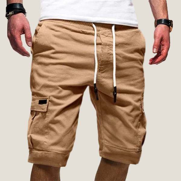 Drawstring Waist Multi Pocket Casual Cargo Shorts