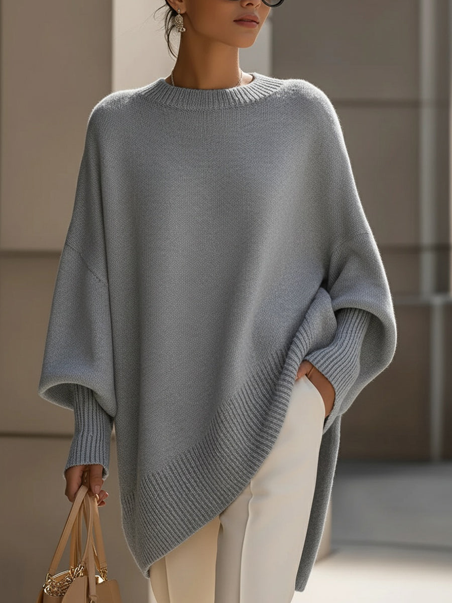 Genevieve | Women's Cashmere Batwing Poncho Sweater