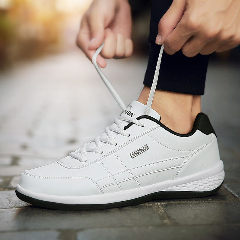 Contrast Trim Lace Up Cushioned Sole Casual Sneaker