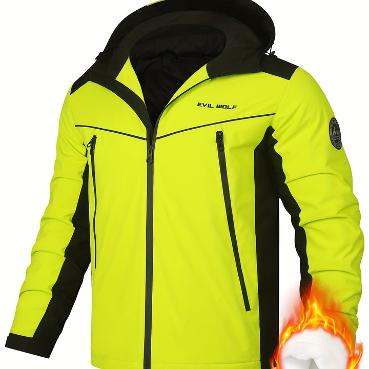 Diesel | Men's Windproof Hooded Ski Jacket with Thermal Lining