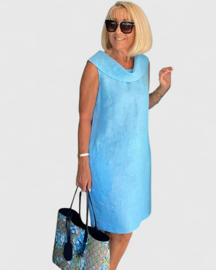 Sleeveless Loose Fit Elegant Shift Mini Dress